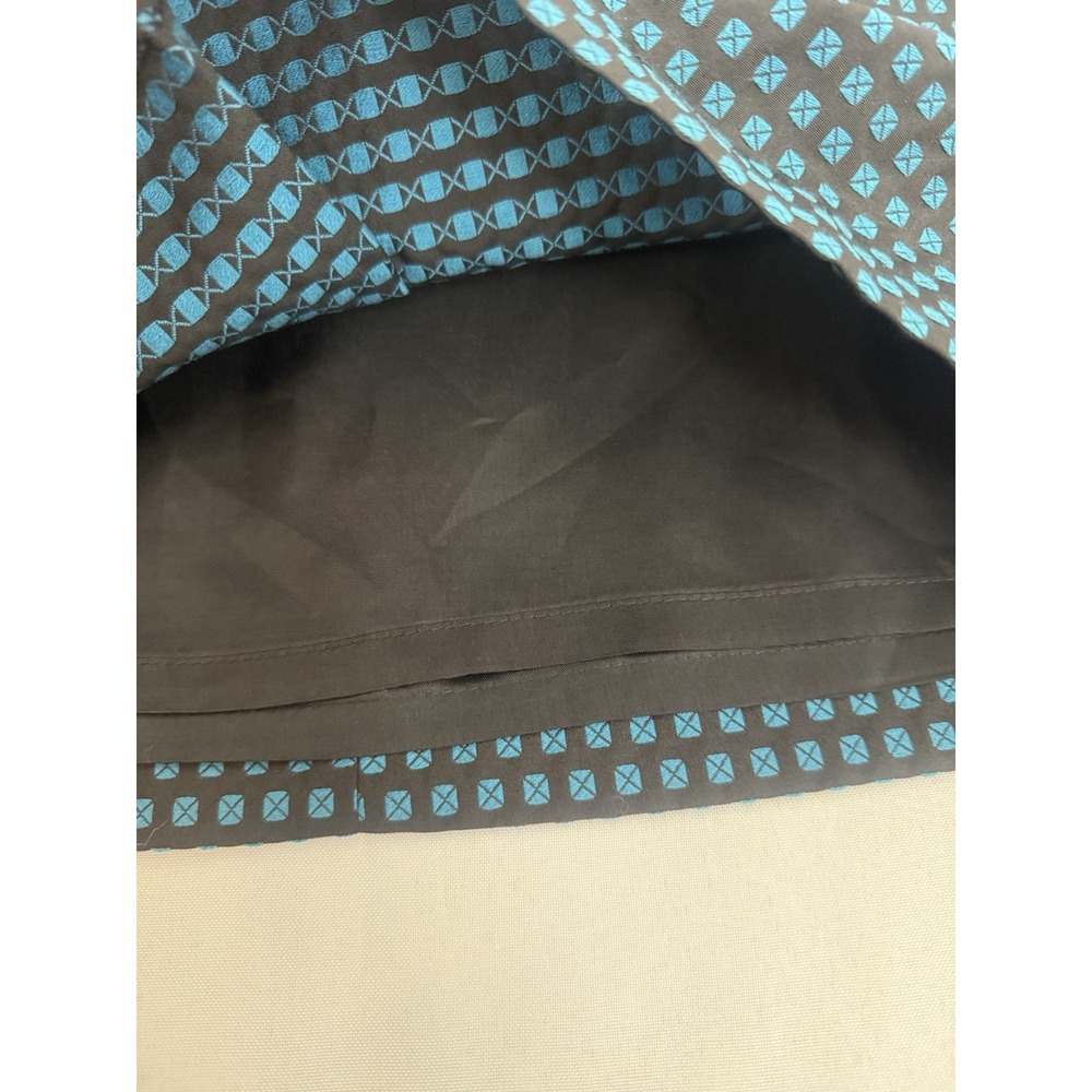 Ann Taylor LOFT‎ Skirt Geometric Print Teal Blue Black Womens Size 8 - Picture 7 of 8